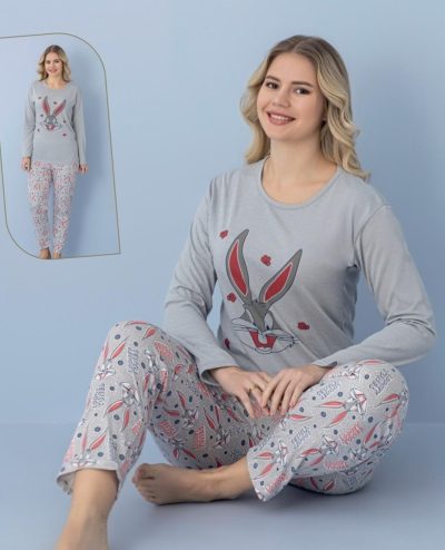 Дамска пижама с дълъг ръкав 7827