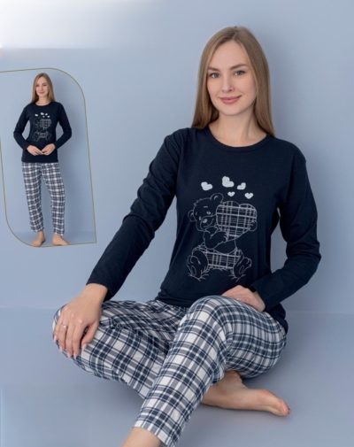 Дамска пижама с дълъг ръкав 7815