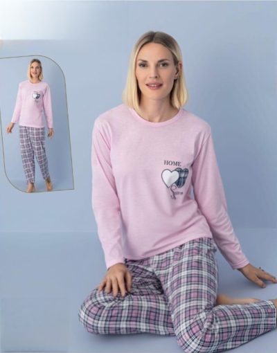 Дамска пижама с дълъг ръкав 7673