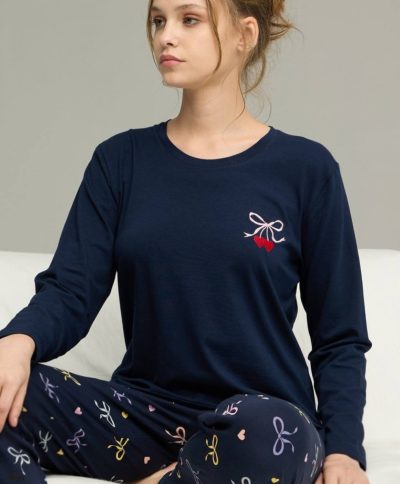 Дамска пижама с дълъг ръкав 40264