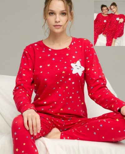 Дамска пижама с дълъг ръкав 41120-А