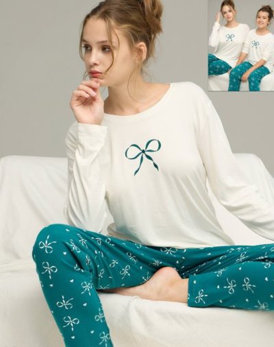 Дамска пижама с дълъг ръкав 41159-A