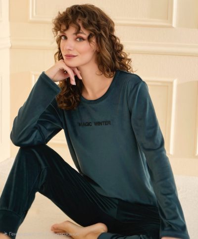 Дамска кадифена пижама 13165-9