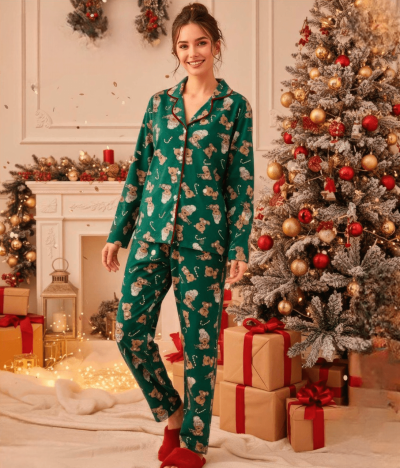 Дамска коледна пижама 8909