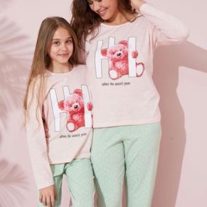 Еднакви дамски и детски пижамки 14