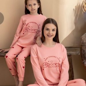 Еднакви дамски и детски пижамки 5