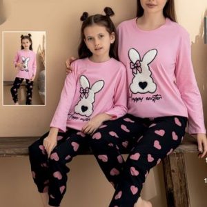 Еднакви дамски и детски пижамки 8