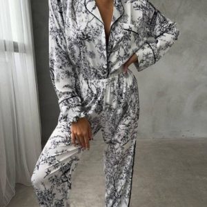 Идеи за модни дамски летни пижами от сатен 10