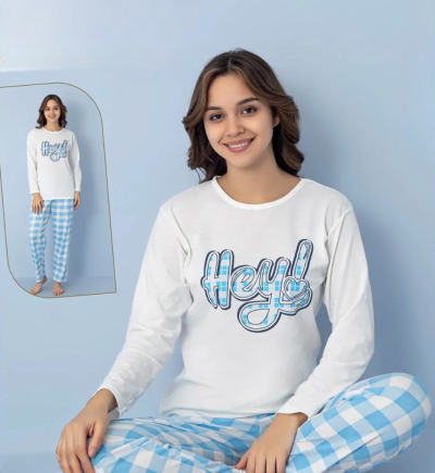 Дамска пижама с дълъг ръкав 7931