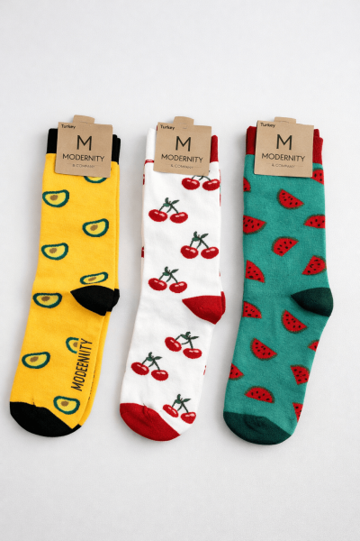 Памучни чорапи- 3 чифта AE15