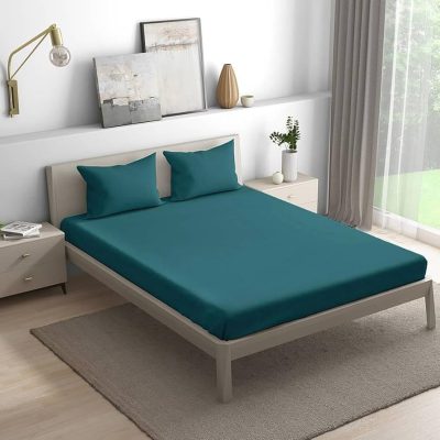 Чаршаф с ластик (ПАМУЧЕН САТЕН) + калъфки 333-13