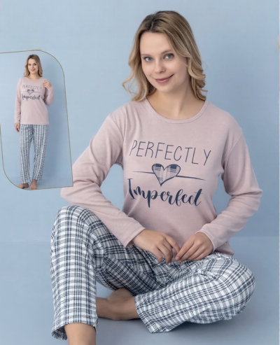 Дамска топла пижама - интерлог 8048-1