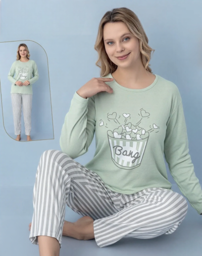 Дамска топла пижама - интерлог 8045B