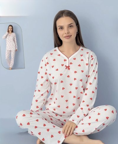 Дамска пижама с дълъг ръкав 7997