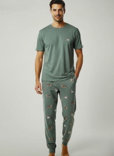 Мъжка пижама с къс ръкав 9093M