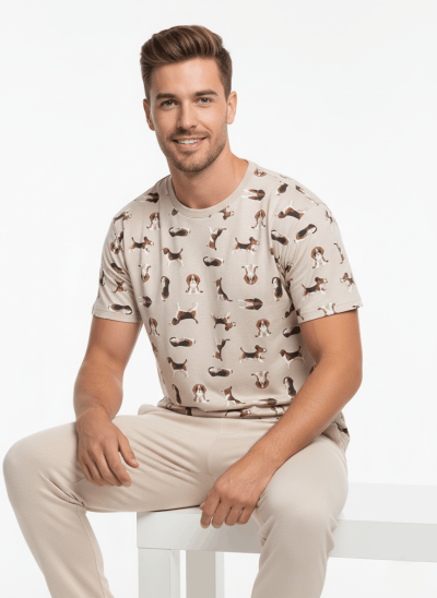 Мъжка пижама с къс ръкав 9072