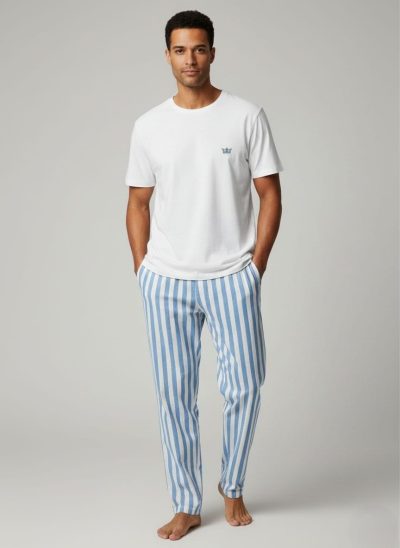 Мъжка пижама с къс ръкав 9062