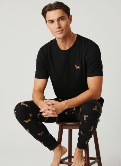 Мъжка пижама с къс ръкав 9070