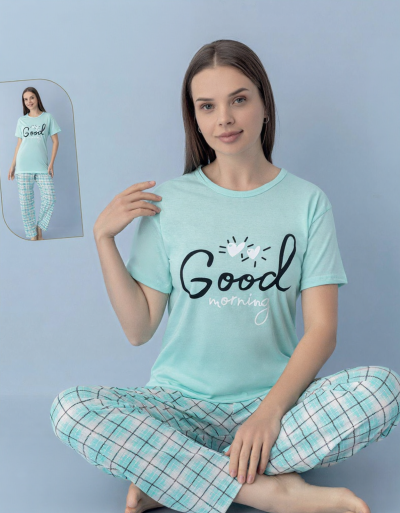 Дамска пижама с къс ръкав 8043N